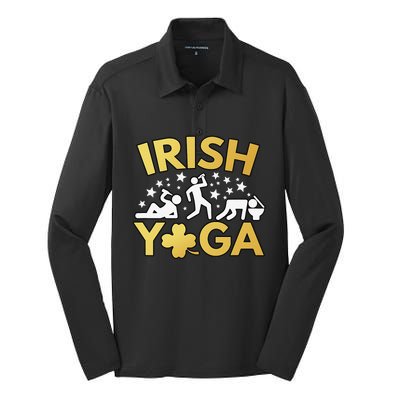 Saint Patrick's Day Irish Yoga Silk Touch Performance Long Sleeve Polo