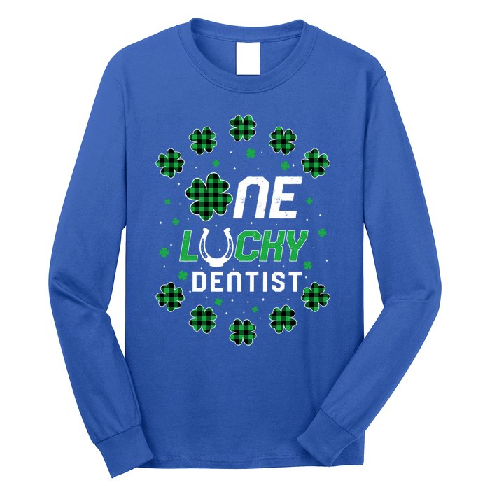 St Patricks Day Prek Kinder One Lucky Dentist Gift Long Sleeve Shirt