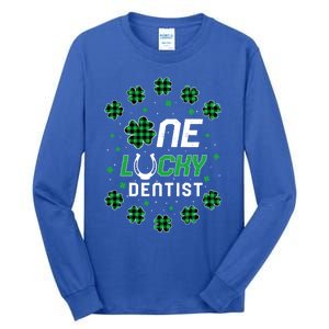 St Patricks Day Prek Kinder One Lucky Dentist Gift Tall Long Sleeve T-Shirt