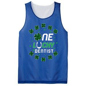 St Patricks Day Prek Kinder One Lucky Dentist Gift Mesh Reversible Basketball Jersey Tank