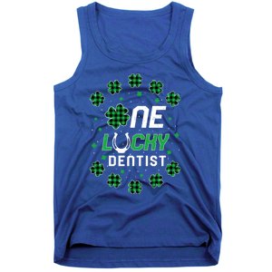 St Patricks Day Prek Kinder One Lucky Dentist Gift Tank Top