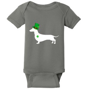 St Patrick’S Day Funny Dachshund Dog Shamrock Gift Baby Bodysuit