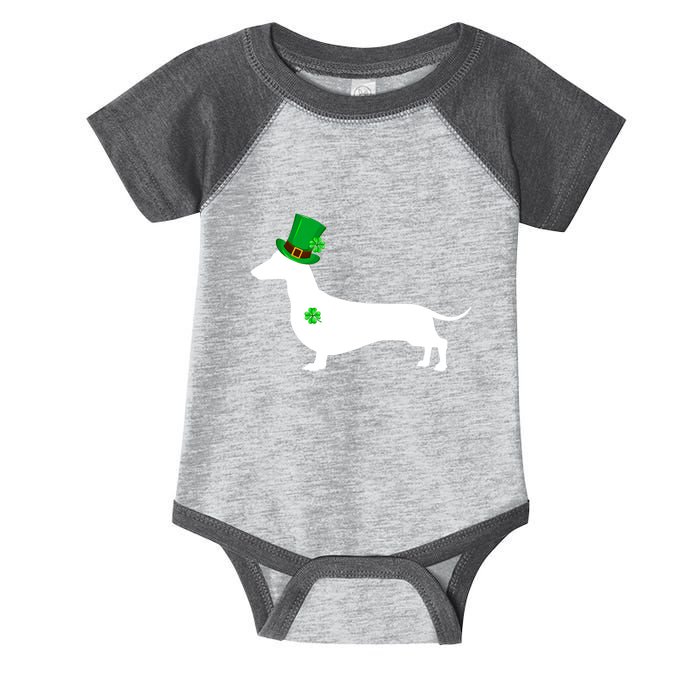 St Patrick’S Day Funny Dachshund Dog Shamrock Gift Infant Baby Jersey Bodysuit