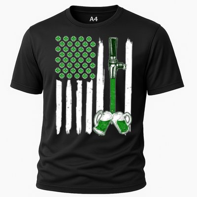 St. Patrick's Day Beer Tap USA American Flag Performance Shirt