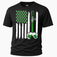 St. Patrick's Day Beer Tap USA American Flag Cooling Performance Crew T-Shirt