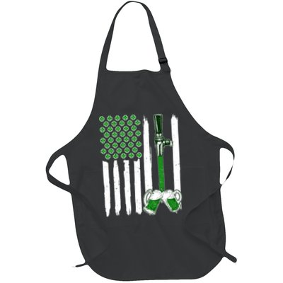 St. Patrick's Day Beer Tap USA American Flag Apron