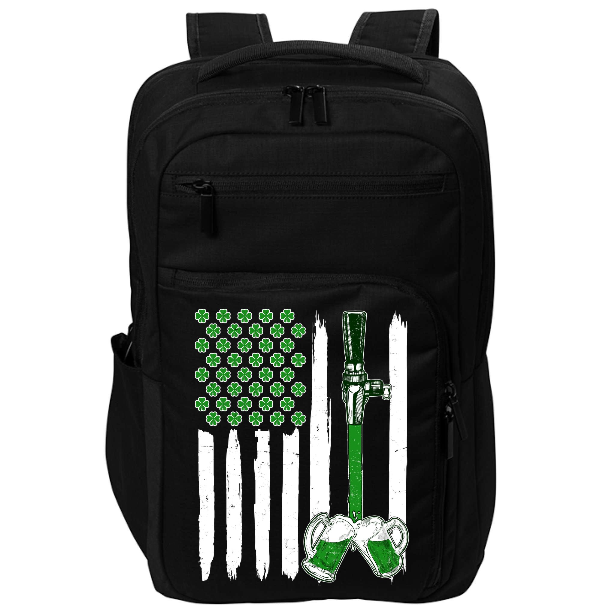 St. Patrick's Day Beer Tap USA American Flag Impact Tech Backpack