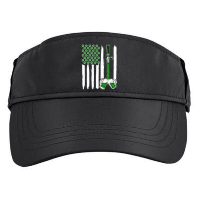 St. Patrick's Day Beer Tap USA American Flag Adult Drive Performance Visor
