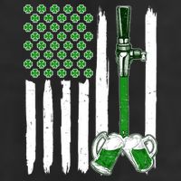 St. Patrick's Day Beer Tap USA American Flag Adult Drive Performance Visor