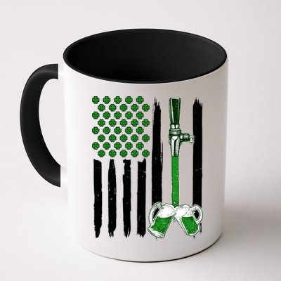 St. Patrick's Day Beer Tap USA American Flag Mug