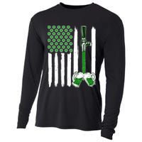 St. Patrick's Day Beer Tap USA American Flag Cooling Performance Long Sleeve Crew