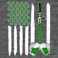 St. Patrick's Day Beer Tap USA American Flag T-Shirt