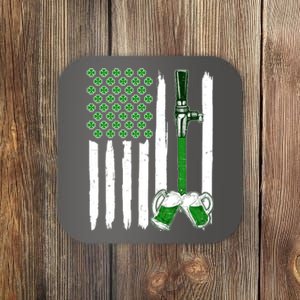 St. Patrick's Day Beer Tap USA American Flag Coaster