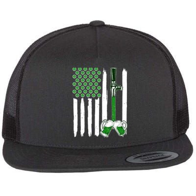St. Patrick's Day Beer Tap USA American Flag Flatbill Hat