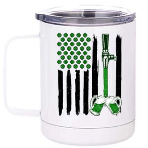 St. Patrick's Day Beer Tap USA American Flag 12 oz Stainless Steel Tumbler Cup