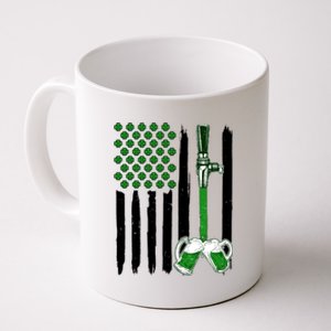 St. Patrick's Day Beer Tap USA American Flag Coffee Mug