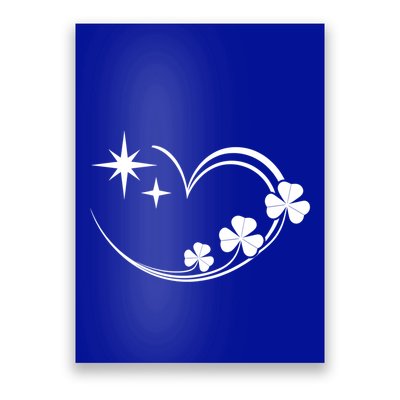 St PatrickS Day Heart Clover – Funny Lucky Shamrock Design Meaningful Gift Poster