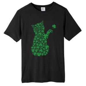 Saint Patrick's Day Cat Shamrock Kitten Lover Tall Fusion ChromaSoft Performance T-Shirt