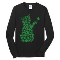 Saint Patrick's Day Cat Shamrock Kitten Lover Tall Long Sleeve T-Shirt