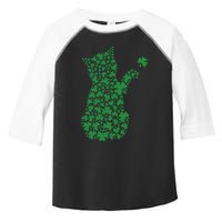 Saint Patrick's Day Cat Shamrock Kitten Lover Toddler Fine Jersey T-Shirt