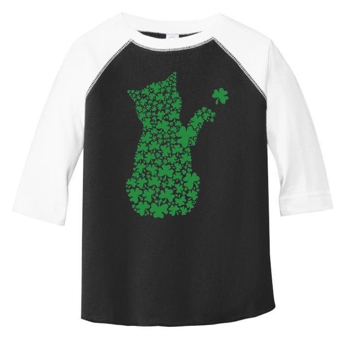 Saint Patrick's Day Cat Shamrock Kitten Lover Toddler Fine Jersey T-Shirt