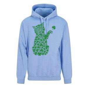 Saint Patrick's Day Cat Shamrock Kitten Lover Unisex Surf Hoodie