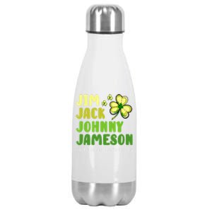 St Patricks Day Funny Quote Jack Jim Johnny Cute Gift Stainless Steel Insulated Water Bottle