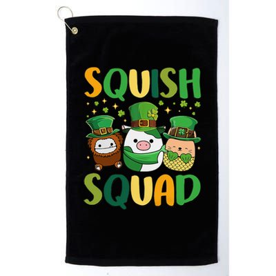 St Patrick's Day Squish Squad Cute Pig Mole Hedgehog Cute Trending Gift Idea Platinum Collection Golf Towel