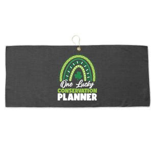 St Patricks Day One Lucky Conservation Planner Gift Large Microfiber Waffle Golf Towel