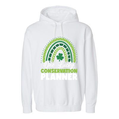 St Patricks Day One Lucky Conservation Planner Gift Garment-Dyed Fleece Hoodie