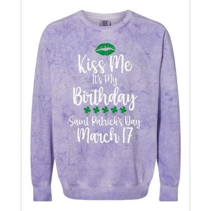 Saint Patrick's Day March Born Irish Birthday Colorblast Crewneck Sweatshirt