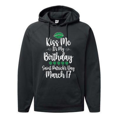 Saint Patrick's Day March Born Irish Birthday Performance Fleece Hoodie