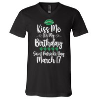 Saint Patrick's Day March Born Irish Birthday V-Neck T-Shirt