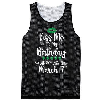 Saint Patrick's Day March Born Irish Birthday Mesh Reversible Basketball Jersey Tank