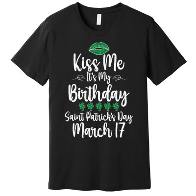 Saint Patrick's Day March Born Irish Birthday Premium T-Shirt