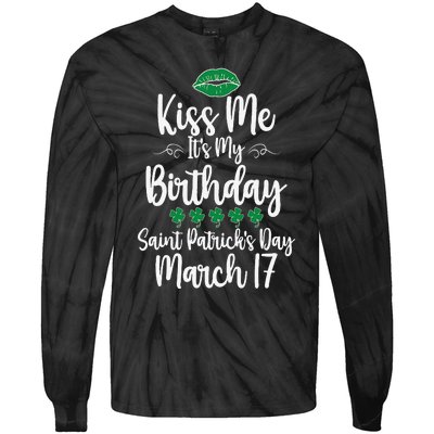 Saint Patrick's Day March Born Irish Birthday Tie-Dye Long Sleeve Shirt