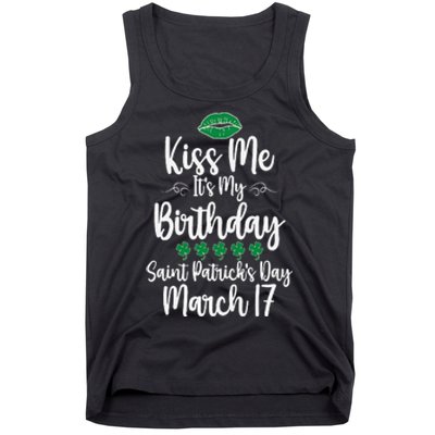 Saint Patrick's Day March Born Irish Birthday Tank Top