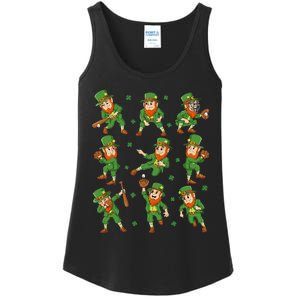 St Patricks Day Leprechaun Baseball Player Ladies Essential Tank