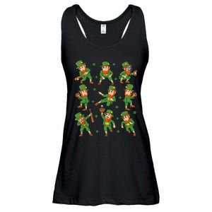 St Patricks Day Leprechaun Baseball Player Ladies Essential Flowy Tank