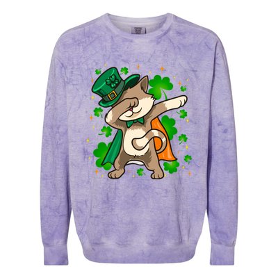 St Patricks Day Catricks Cat Shenanigans Gift Colorblast Crewneck Sweatshirt