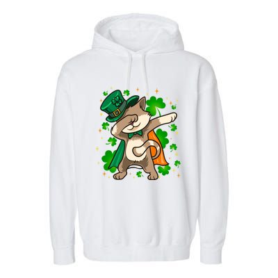 St Patricks Day Catricks Cat Shenanigans Gift Garment-Dyed Fleece Hoodie