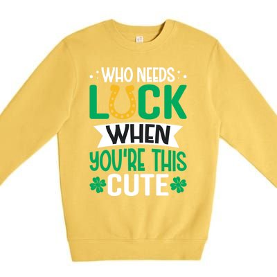 St Patricks Day Gift Premium Crewneck Sweatshirt