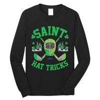 St Patrick's Day Hockey Saint Hatricks Shamrock S Long Sleeve Shirt