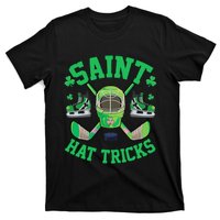 St Patrick's Day Hockey Saint Hatricks Shamrock S T-Shirt