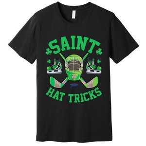 St Patrick's Day Hockey Saint Hatricks Shamrock S Premium T-Shirt