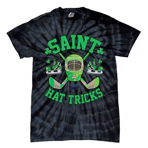 St Patrick's Day Hockey Saint Hatricks Shamrock S Tie-Dye T-Shirt