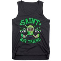 St Patrick's Day Hockey Saint Hatricks Shamrock S Tank Top