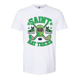 St Patrick's Day Hockey Saint Hatricks Shamrock S Softstyle CVC T-Shirt