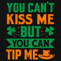 St Patrick's Day Lucky Shamrock Waitress Bartender Waiter Ladies PosiCharge Tri-Blend Wicking Tank