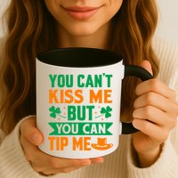 St Patrick's Day Lucky Shamrock Waitress Bartender Waiter Mug